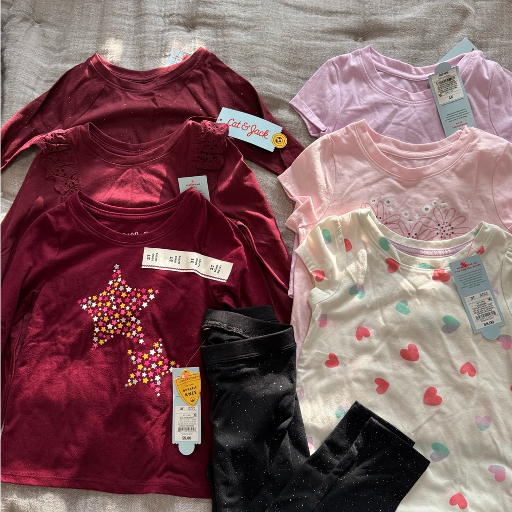 Cat & Jack Kids Pajama Set - Burgundy, Pink, Black
